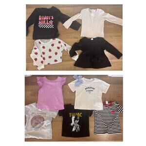 Adorable 9 pc TODDLER 2T girls lot band rapper tees shirts tops *EUC*